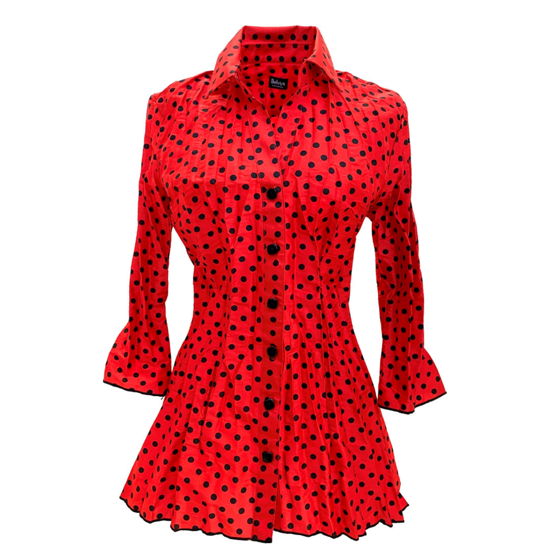 Spruce Dots, Tunic: Red/Black